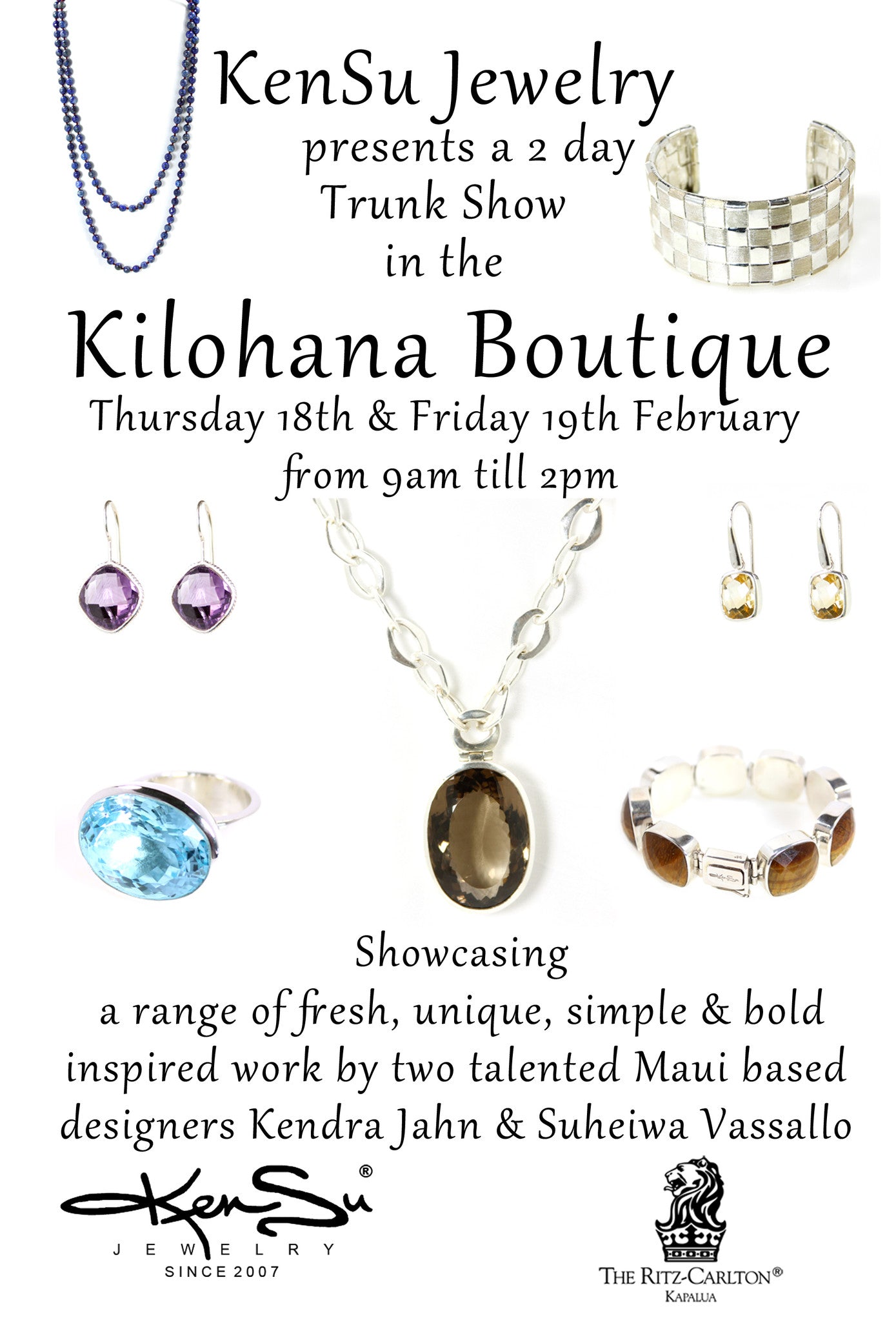KenSu Jewelry Trunk Show in The Ritz Carlton