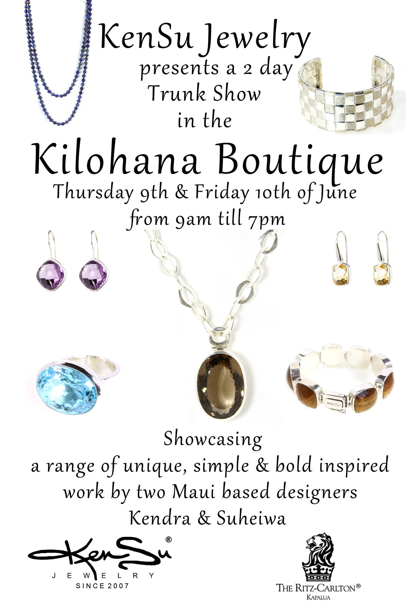 KenSu Jewelry Trunk Show In The Ritz Carlton Maui