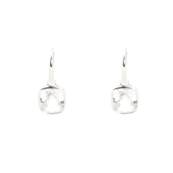 KenSu Jewelry Dangle Earrings - with Crystal Quartz Signature Collection Hand Made Jewelry