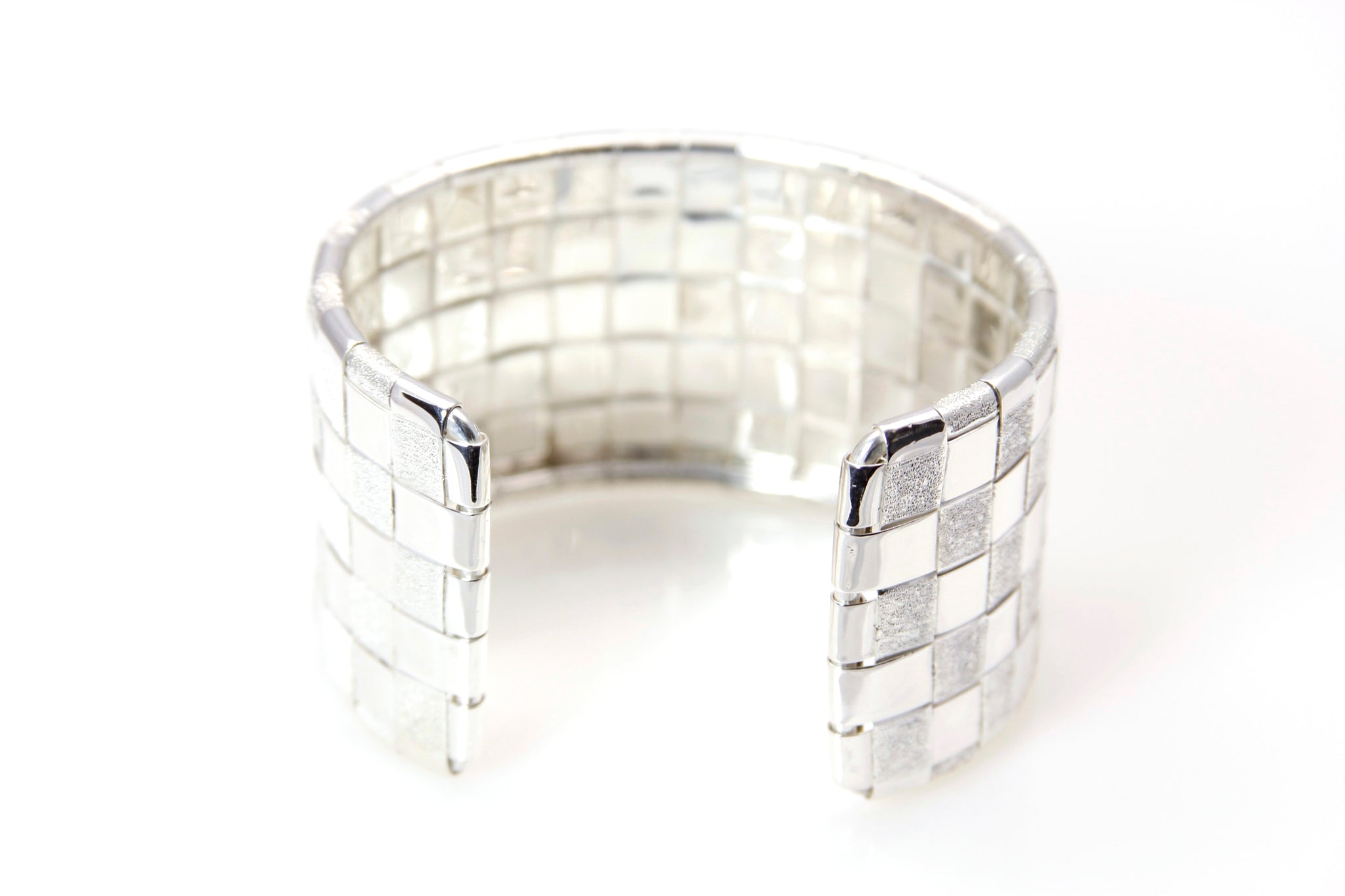 Bracelet - Cuff Sterling Silver Woven 5 Line Lauhala Collection